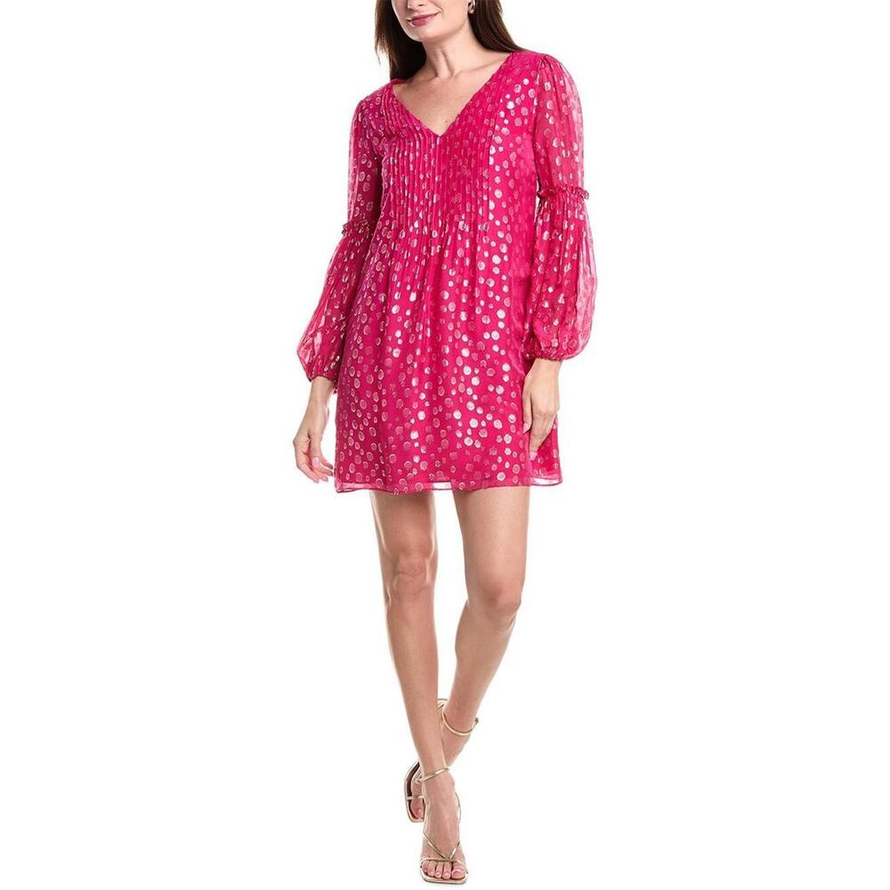 Lilly Pulitzer Cleme Silk-Blend Mini Dress Mystic Pink (Retail $268)